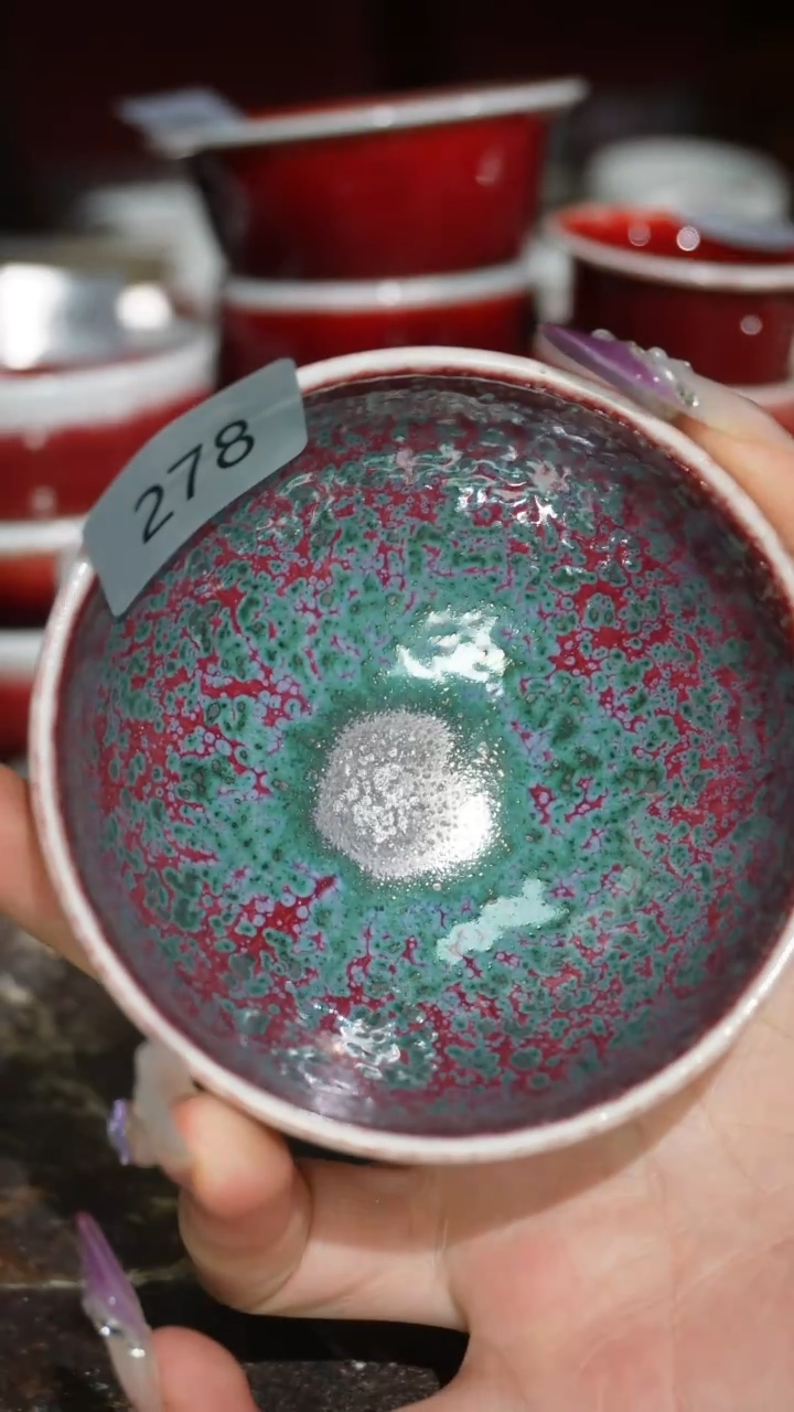 摆件陶精品窑变钧瓷茶器