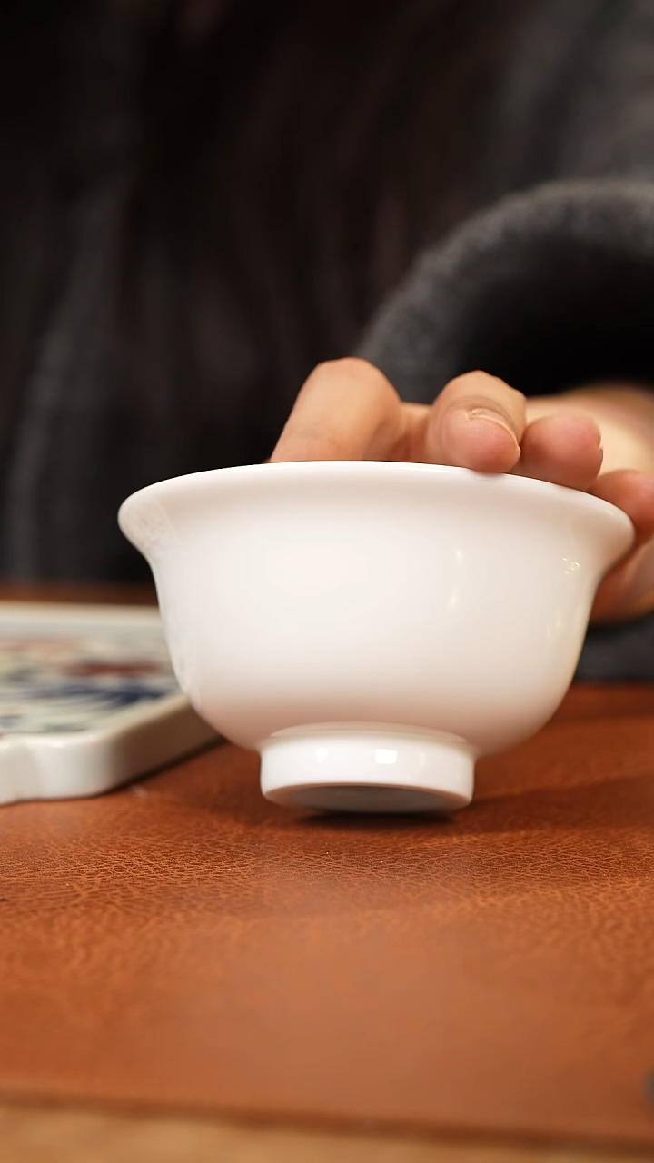 【闪购商品】杯景德镇高白泥白胎压手杯