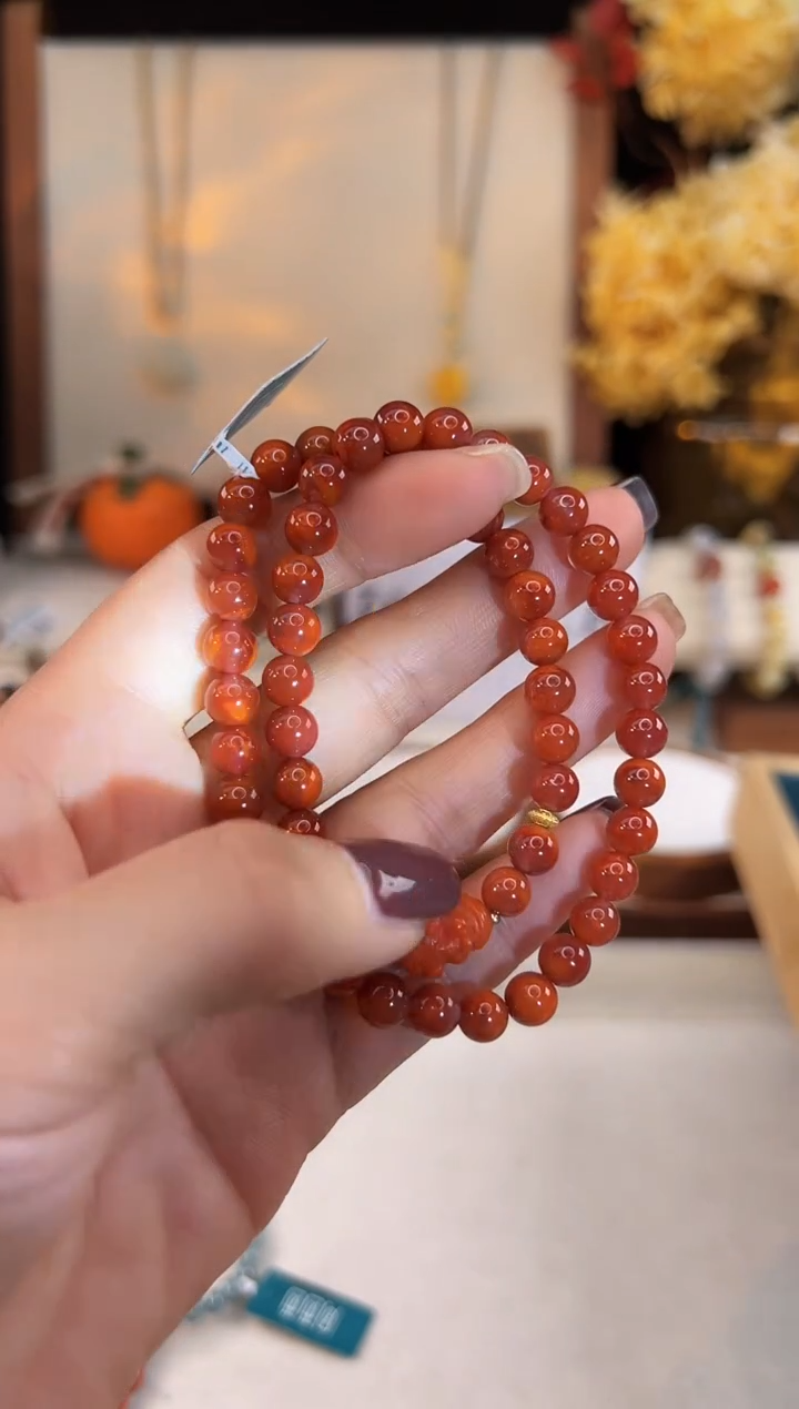 【闪购商品】南红玛瑙手饰18K金镶嵌@@G921C011459