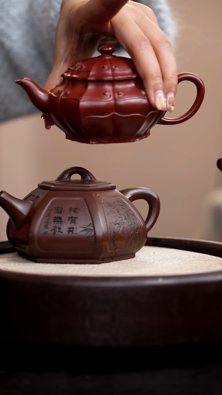 【闪购商品】紫砂茶壶高货礼盒3把壶/筋囊+方器+花器