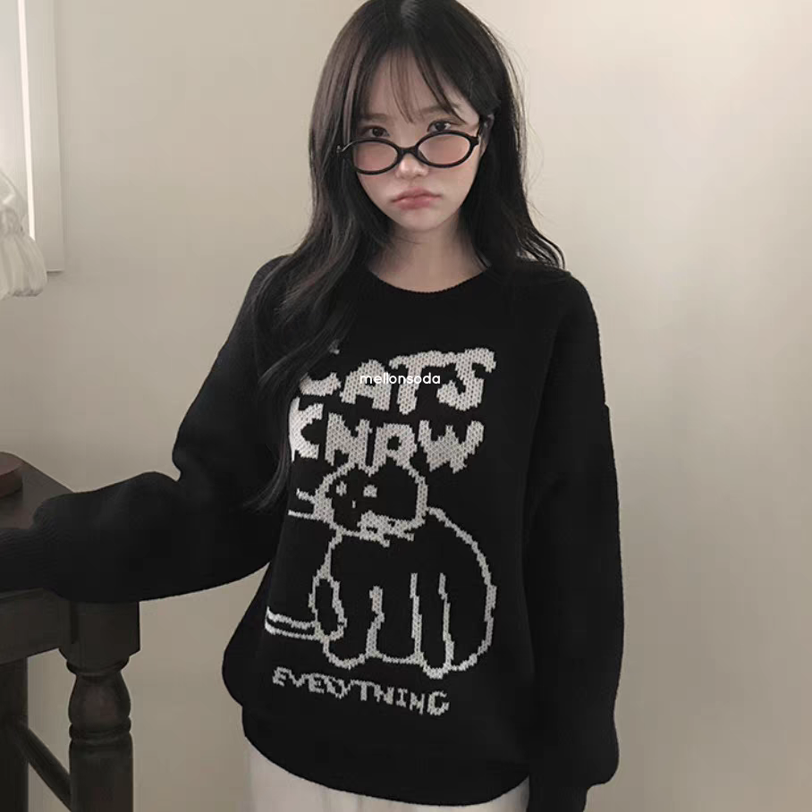 10212可爱猫猫毛衣F【C4】