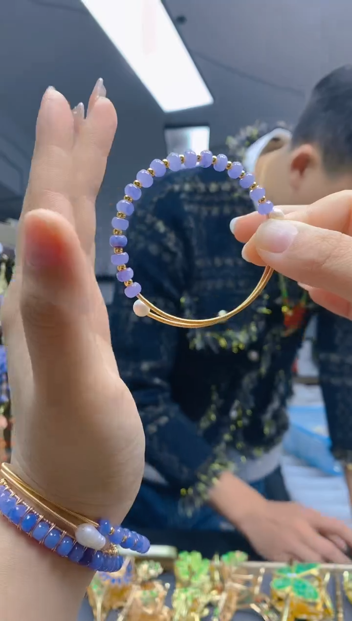 【闪购商品】翡翠耳饰合金49翡翠手镯