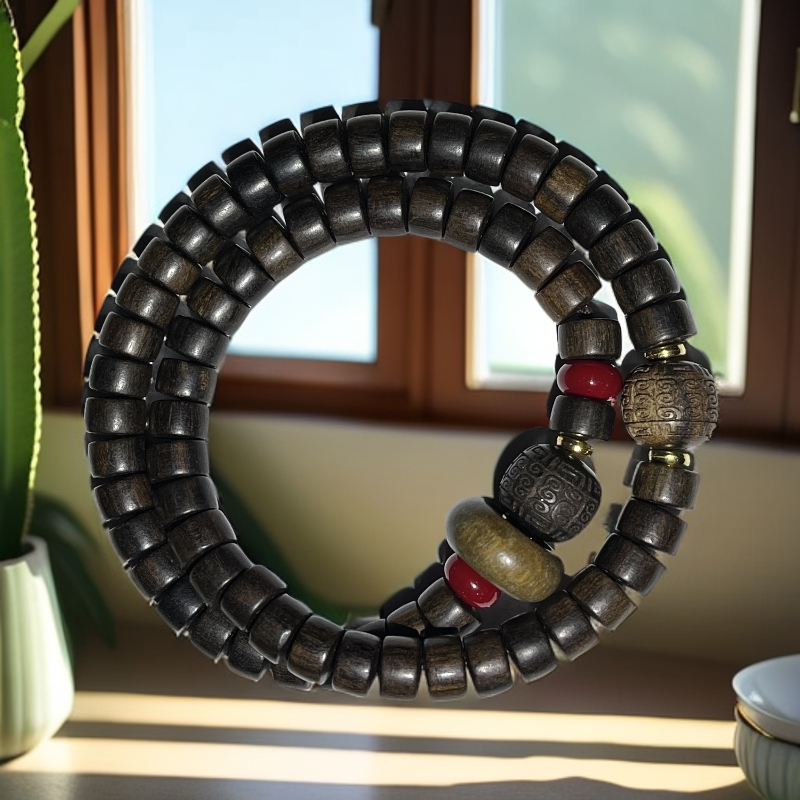 增香沉香木700 精品手串双圈wm700（无礼盒）