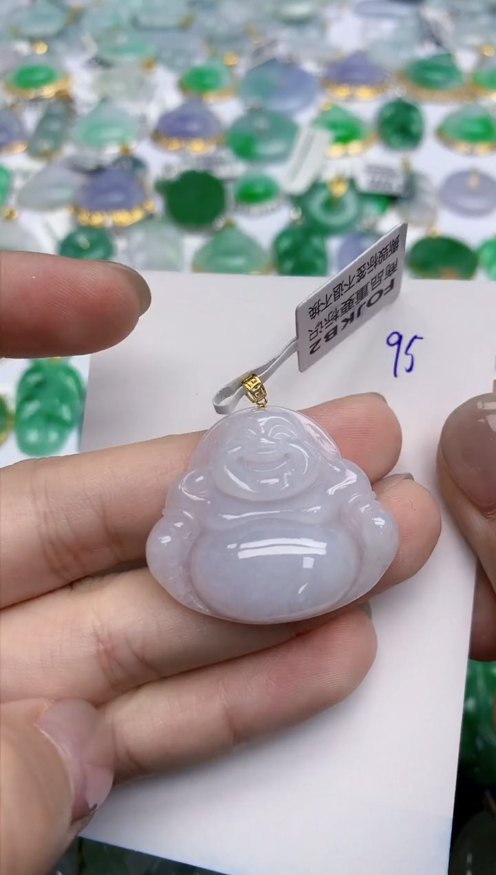 【闪购商品】翡翠颈饰18K金镶嵌天然翡翠A货