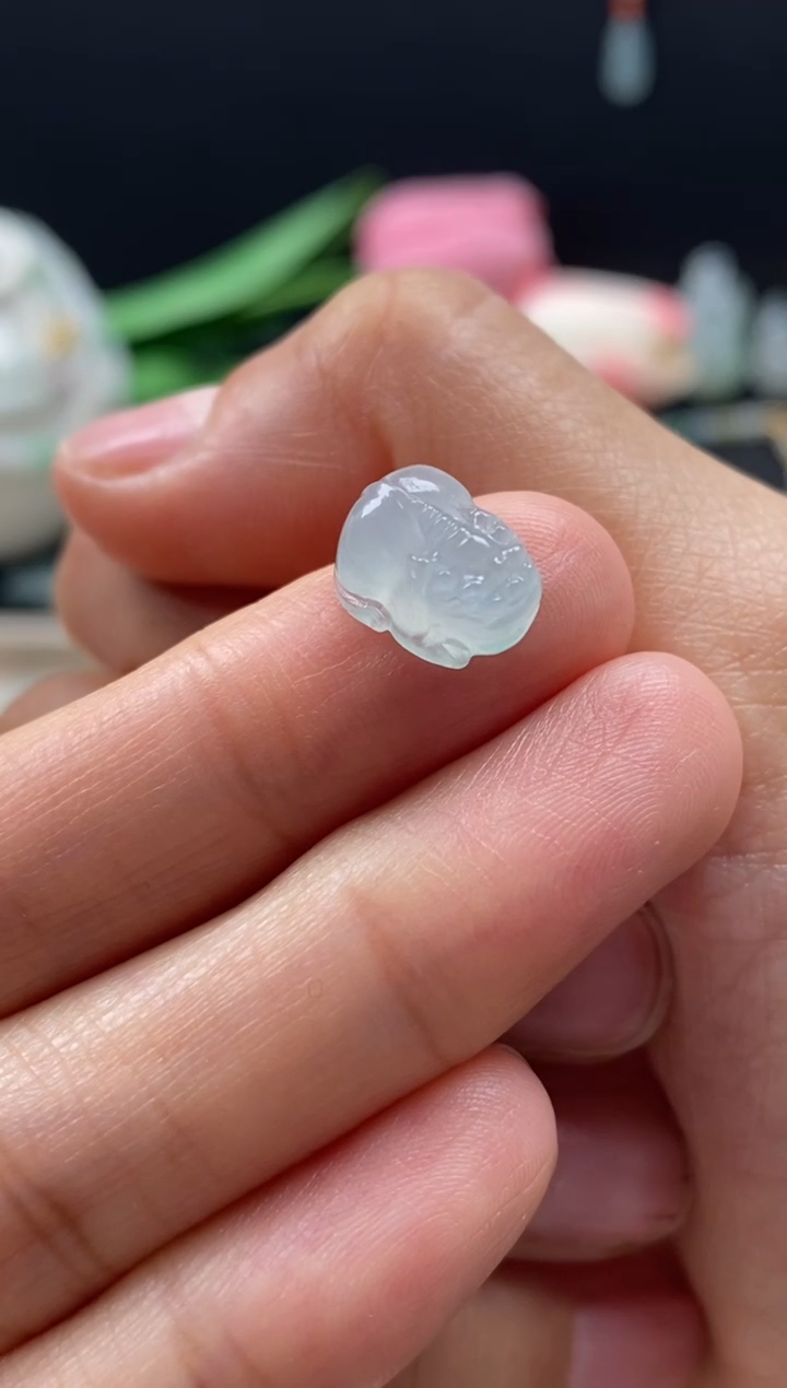 【闪购商品】翡翠未镶嵌颈饰翡翠冰胶貔貅