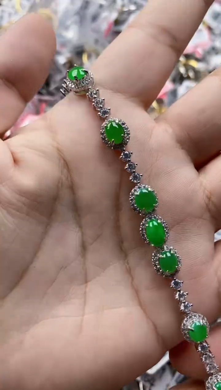 翡翠戒指银S925镶嵌333333   10