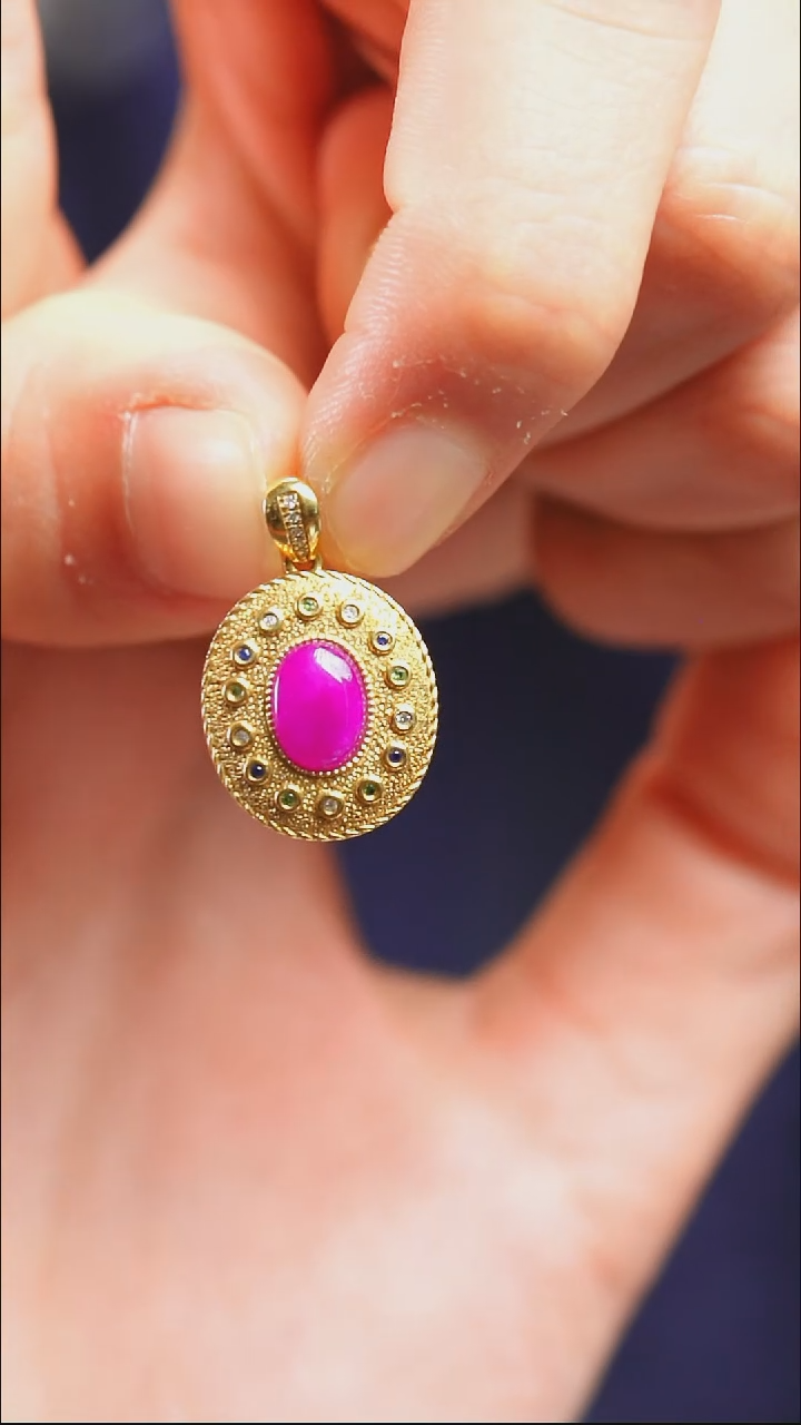 苏纪石（舒俱来）18K金镶嵌吊坠(不含链)75