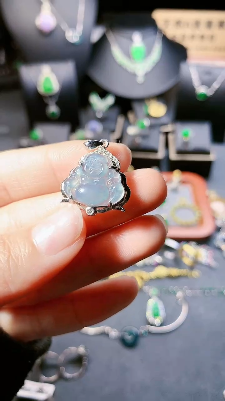 【闪购商品】翡翠颈饰银S925镶嵌吊坠