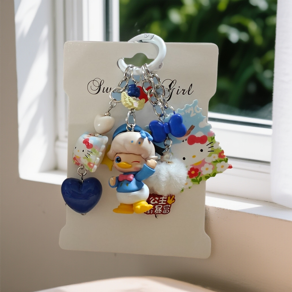 1-diy潮玩萌粒小提溜手机链手机挂件包挂钥匙扣车挂短款个性创意