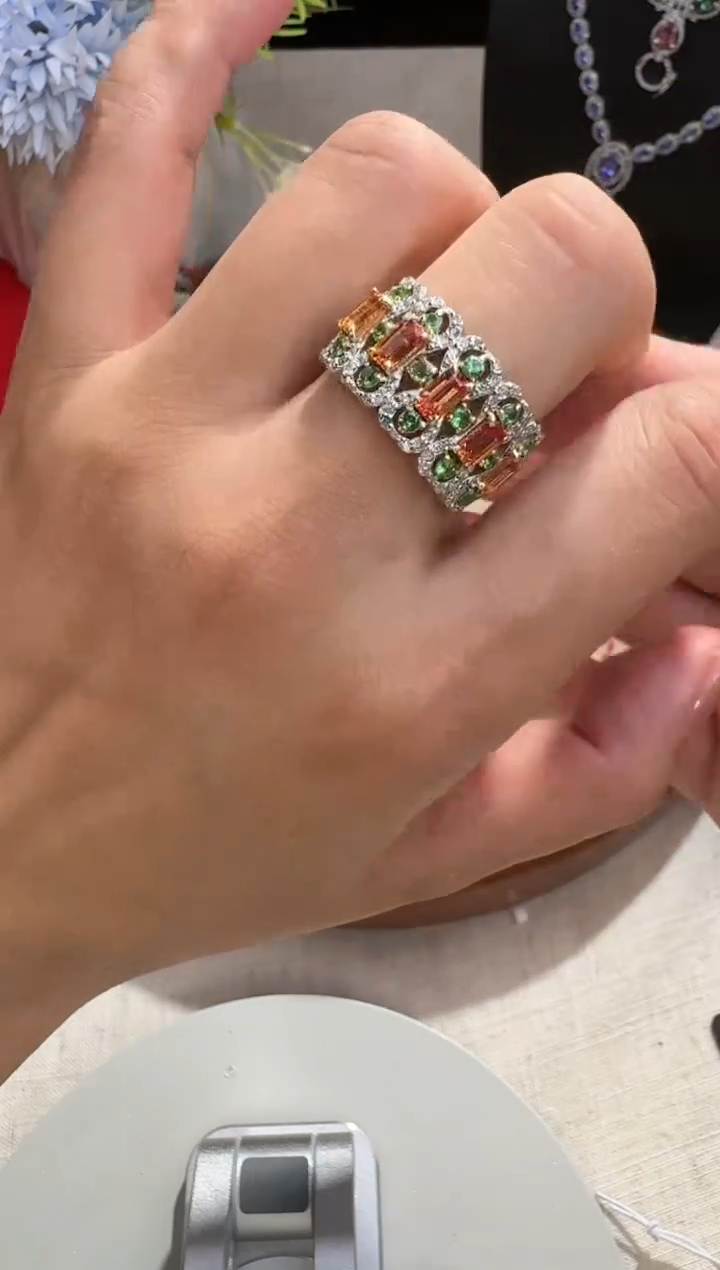 【闪购商品】蓝宝石戒指银S925镶嵌戒指