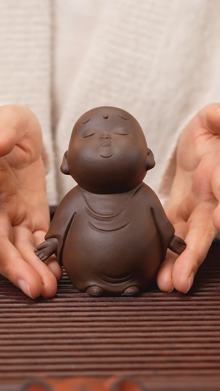 【闪购商品】紫砂茶宠紫泥小沙弥