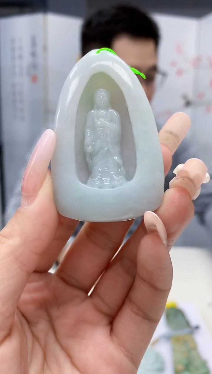 【闪购商品】定制翡翠未镶嵌5153lr-毛货挂件20