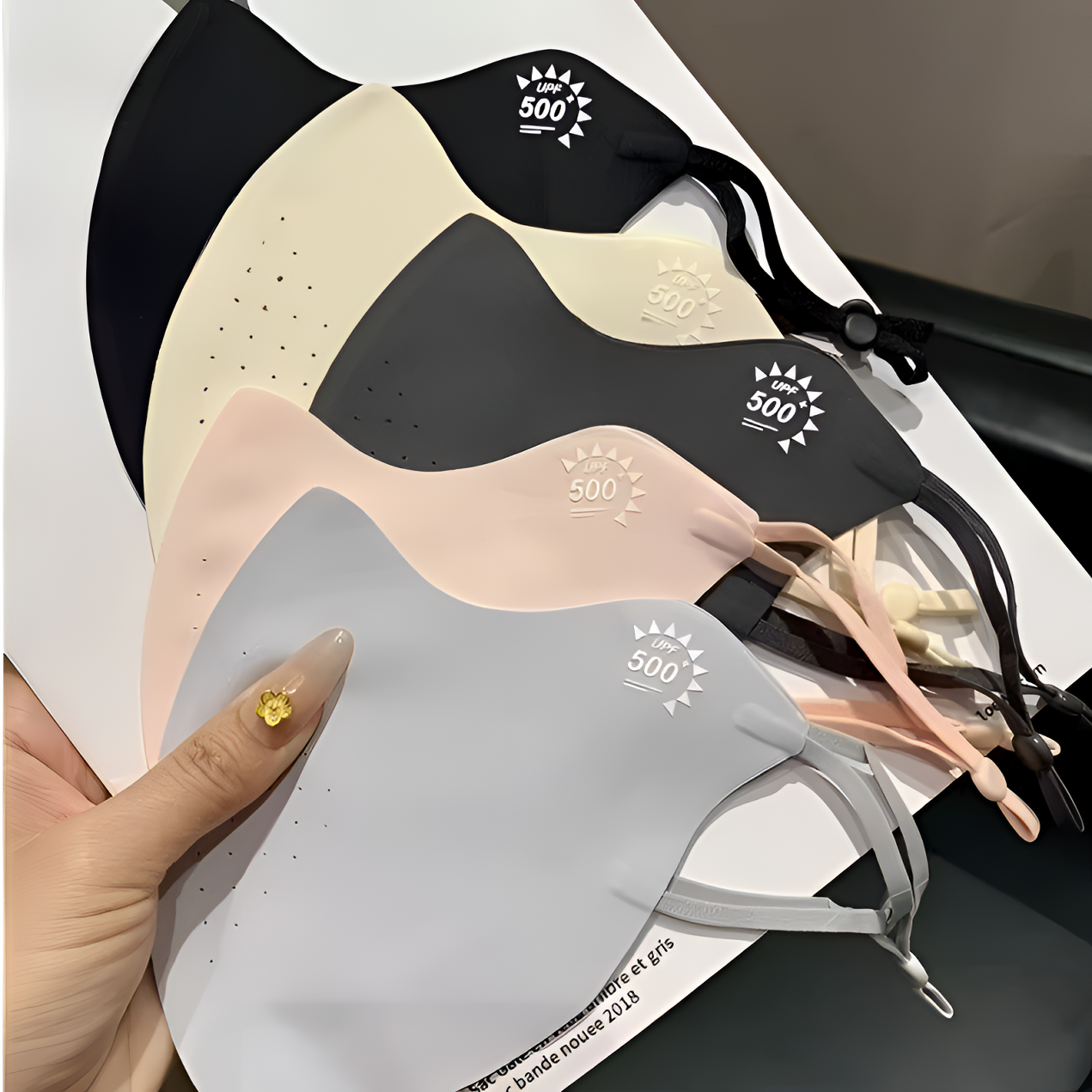 【9·9元4只】夏季防晒口罩立体透气防晒防紫外线防护眼角可调节耳戴