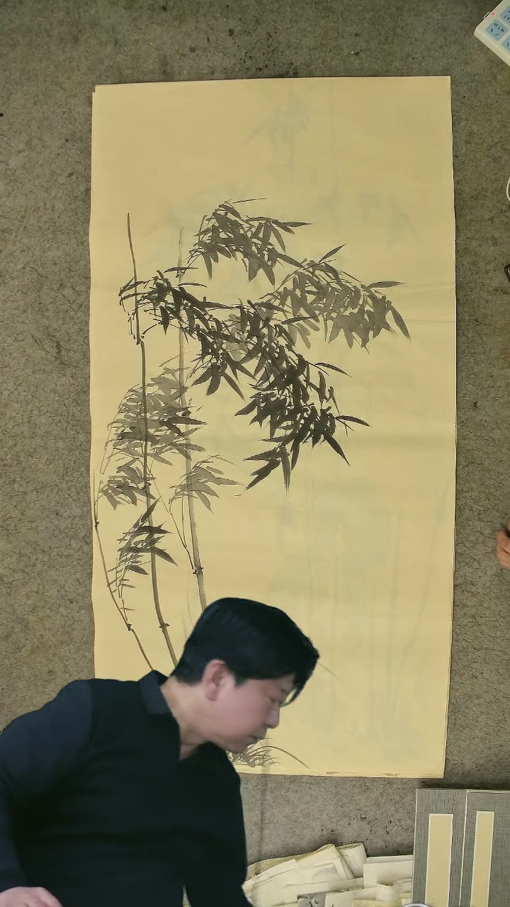 国画四尺整张  墨竹  69*138cm