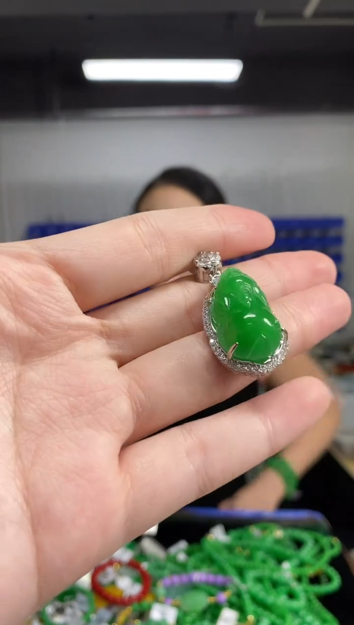 颈饰未镶嵌翡翠闪购链接   多样性发其一颜色微差