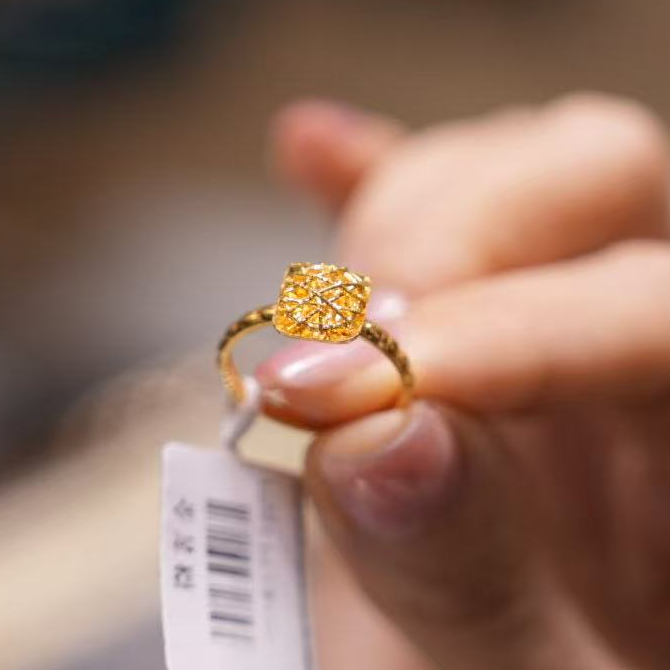 【巧玲专属】足金999方糖戒指 经典时尚百搭 2.82