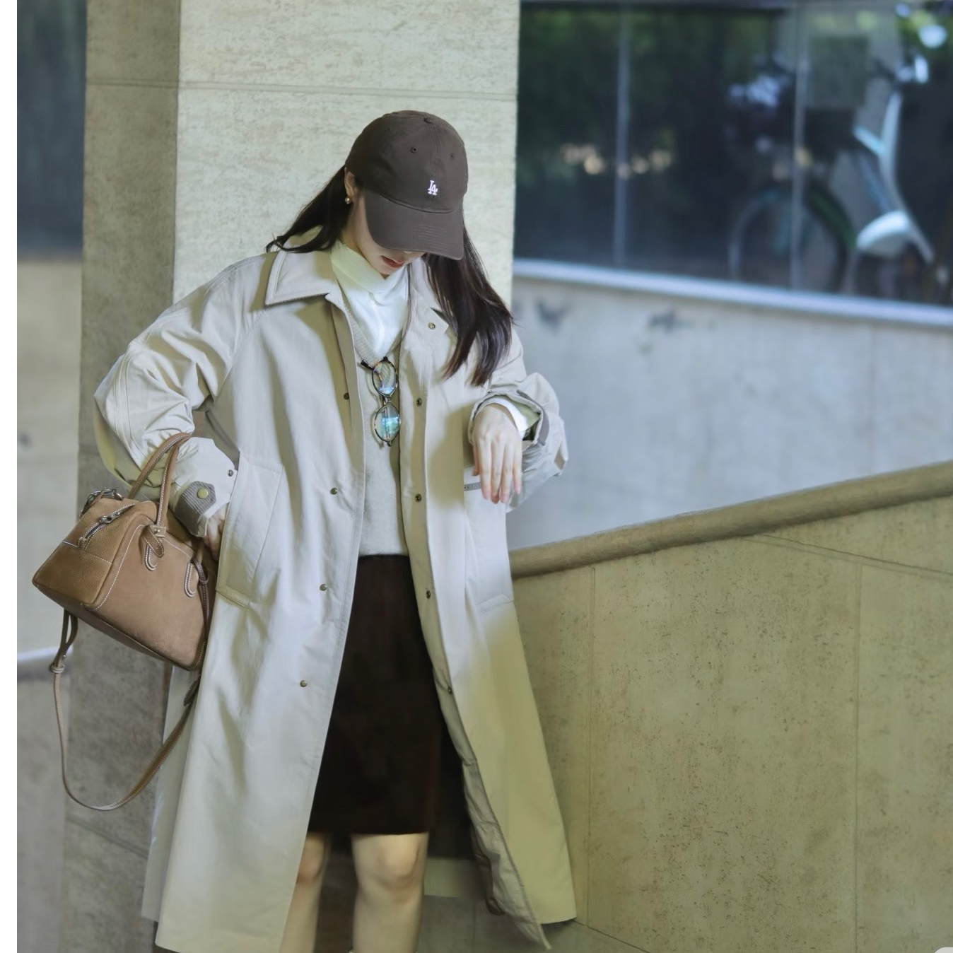 AT【编码600-700 】2025冬款韩系百搭高品质羽绒风衣外套女气质