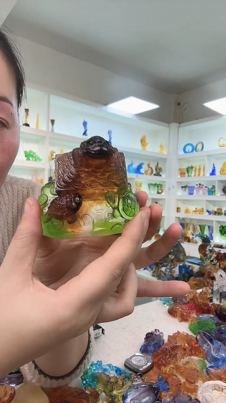 手工艺品琉璃金蟾