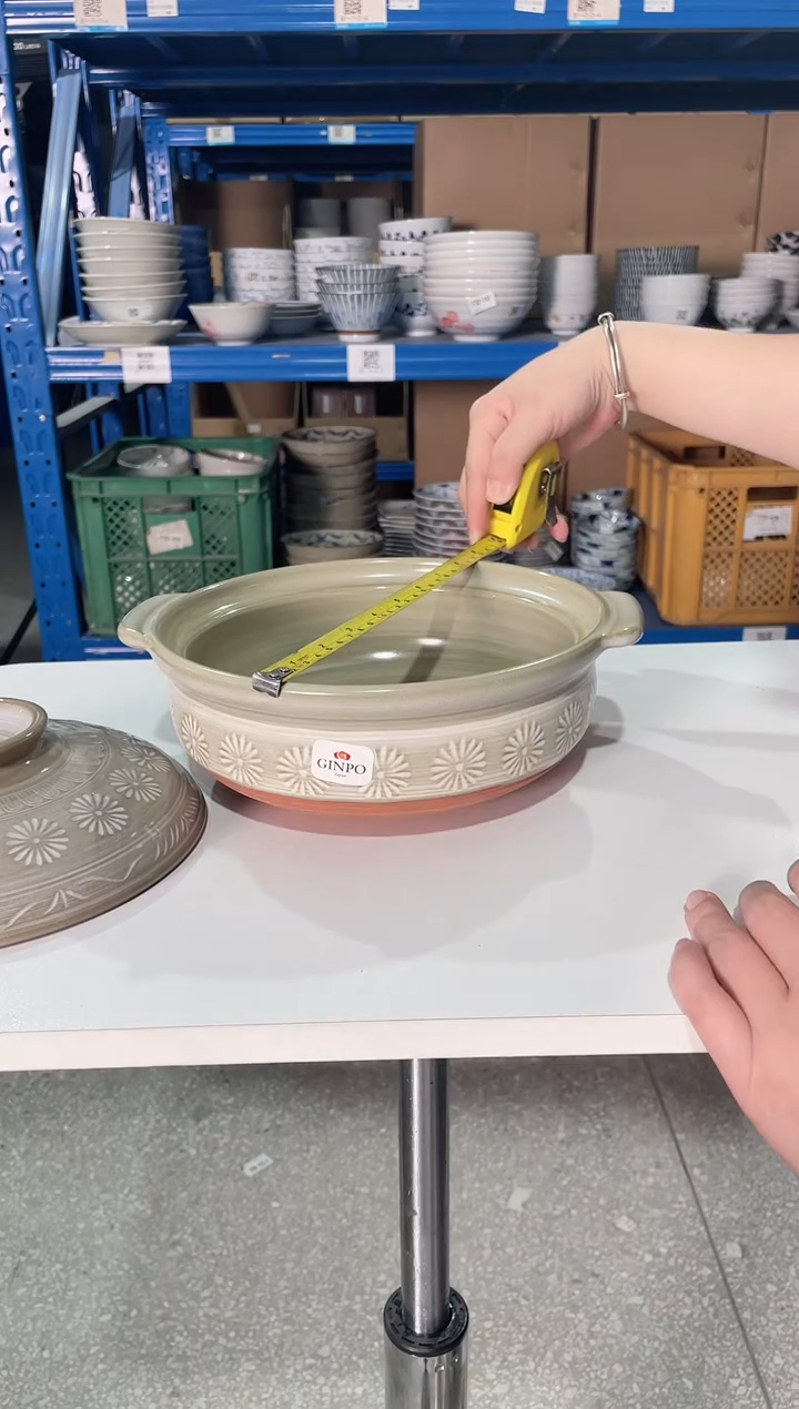 陶瓷银峯花三岛7号深锅1.4L