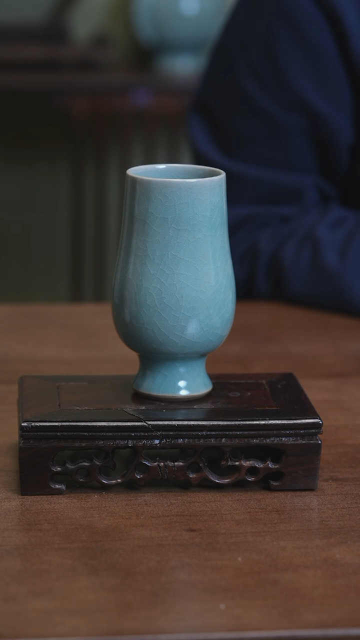 【闪购商品】Y宝丰宋官窑原产地汝瓷凯恩杯（微瑕）