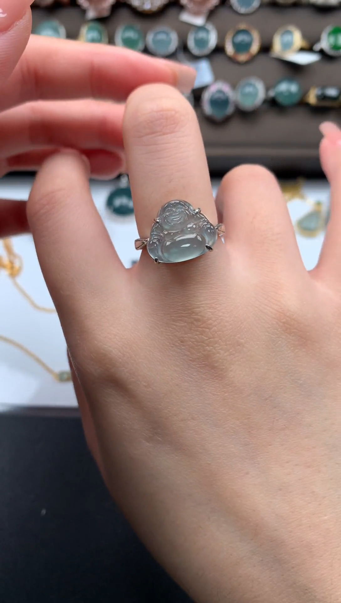 【闪购商品】翡翠戒指银S925镶嵌56312412