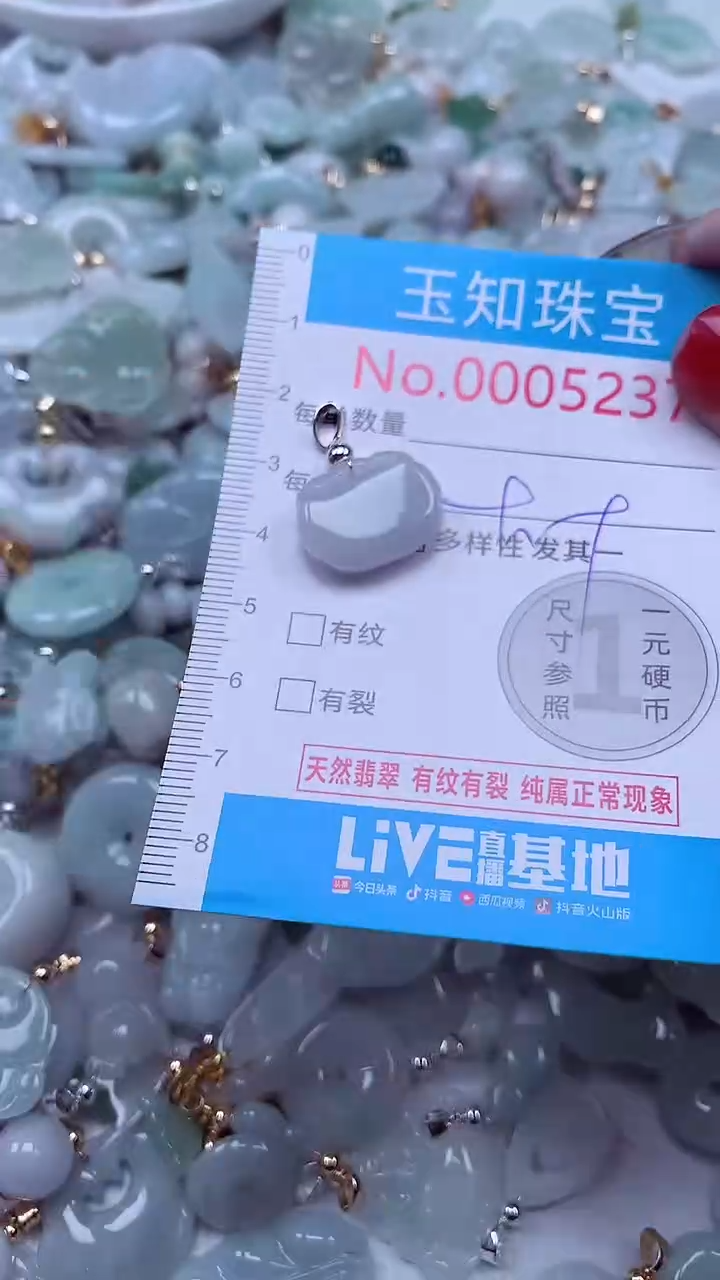 吊坠(不含链)未镶嵌翡翠5237