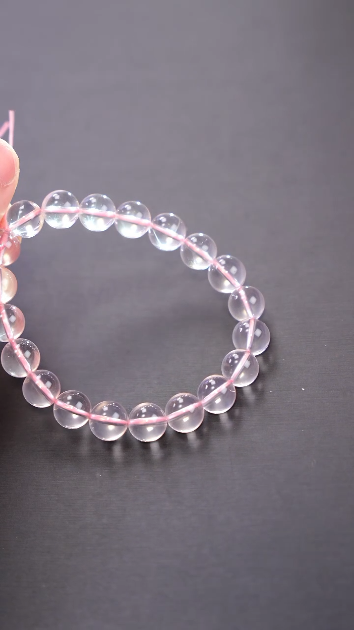 【闪购商品】水晶单圈未镶嵌Q027星光粉晶单圈10mm