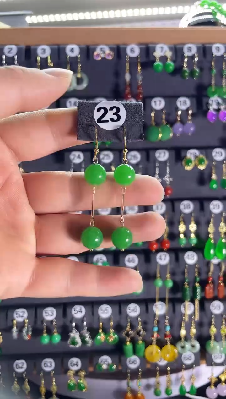 【闪购商品】翡翠耳饰银S925镶嵌23....