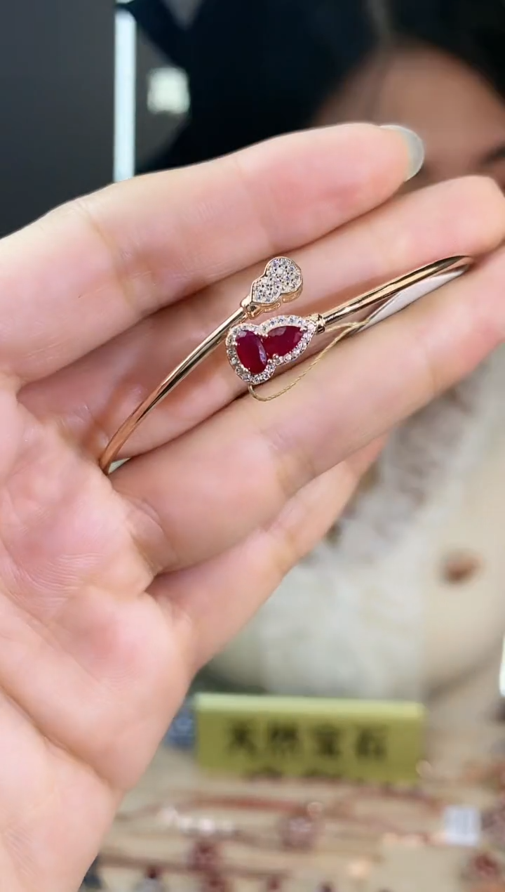 【闪购商品】红宝石手镯银S925镶嵌手镯