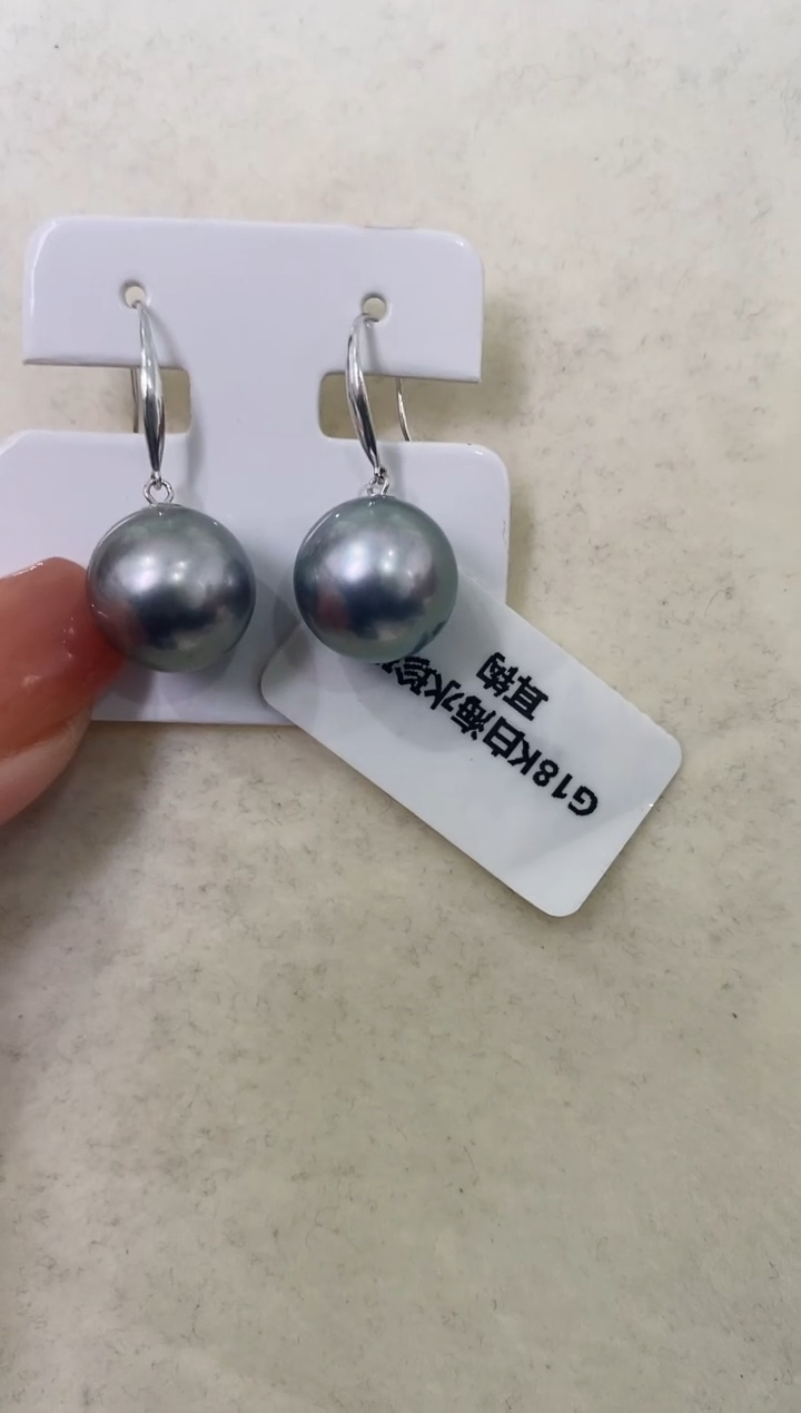 【闪购商品】海水珍珠LL18K金镶嵌珍珠耳钩@@hh018