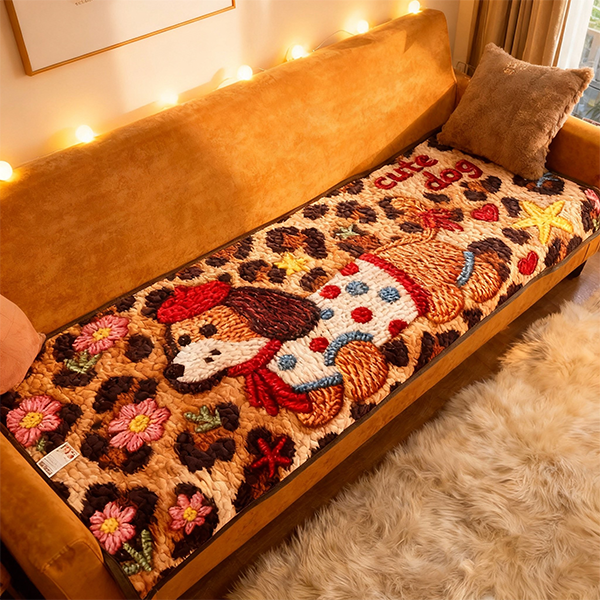 双面四季款家用沙发垫牛奶绒单人床盖沙发多功能垫90*200