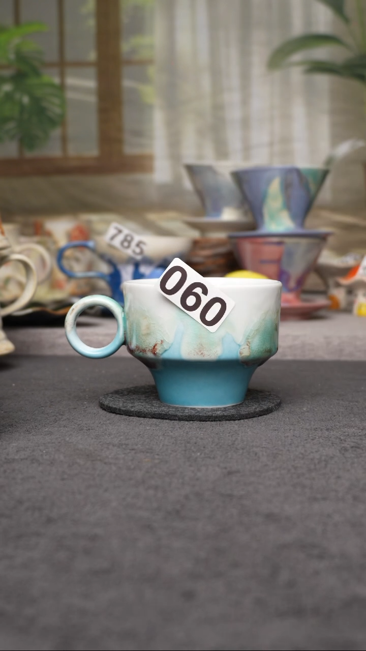 杯子陶060景德镇手工手创杯子 带冰裂纹