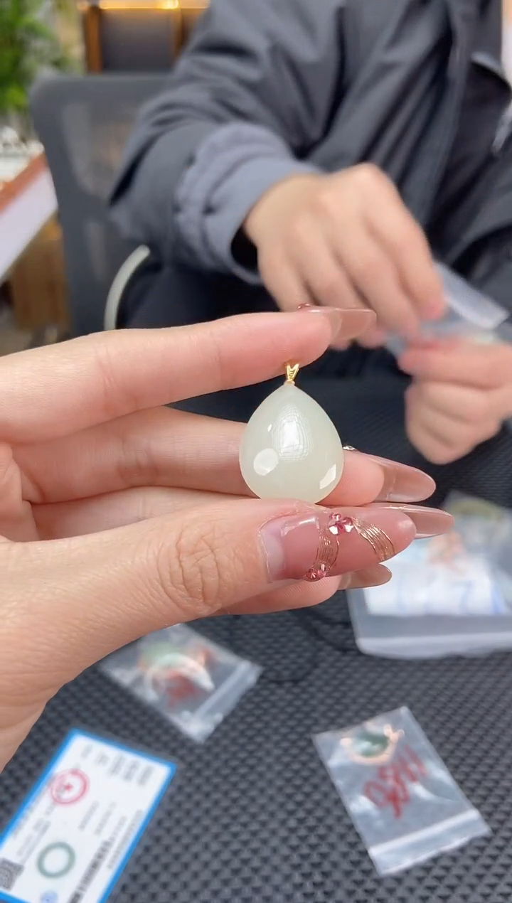 【闪购商品】和田玉天然和田玉银S925镶嵌天然和田玉1229