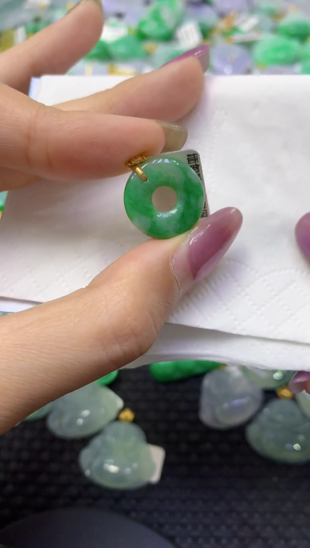 颈饰未镶嵌翡翠天然缅甸翡翠A货