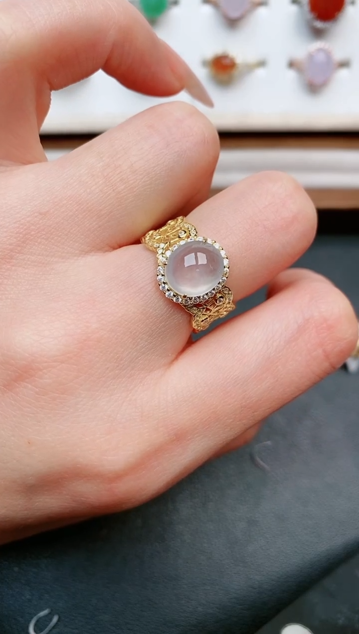 【闪购商品】翡翠戒指银S925镶嵌0000