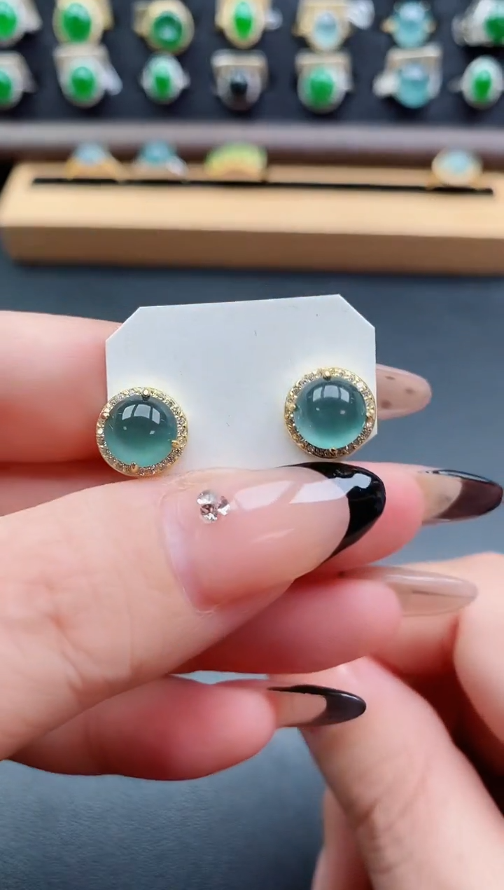 银S925镶嵌戒指翡翠1