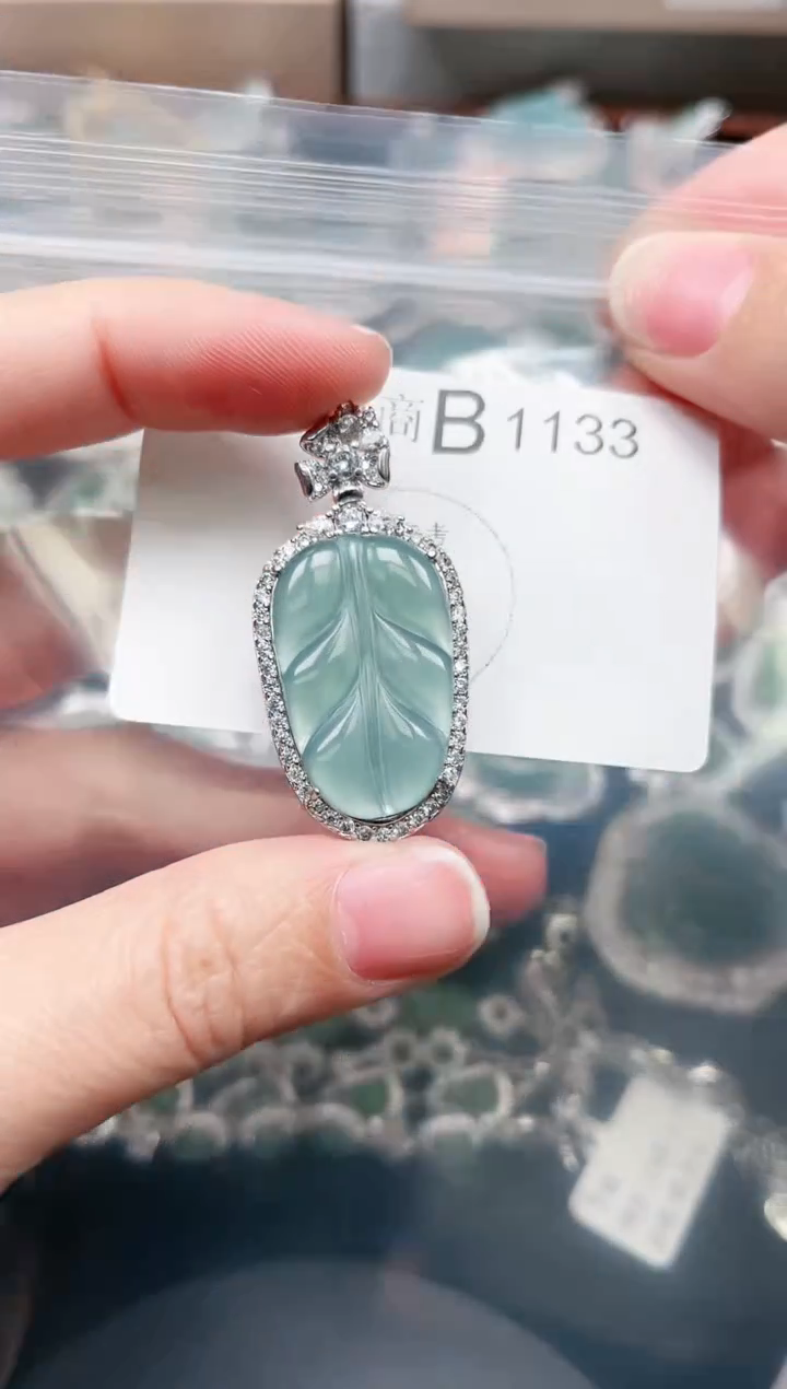 【闪购商品】翡翠颈饰未镶嵌1133赠皮绳