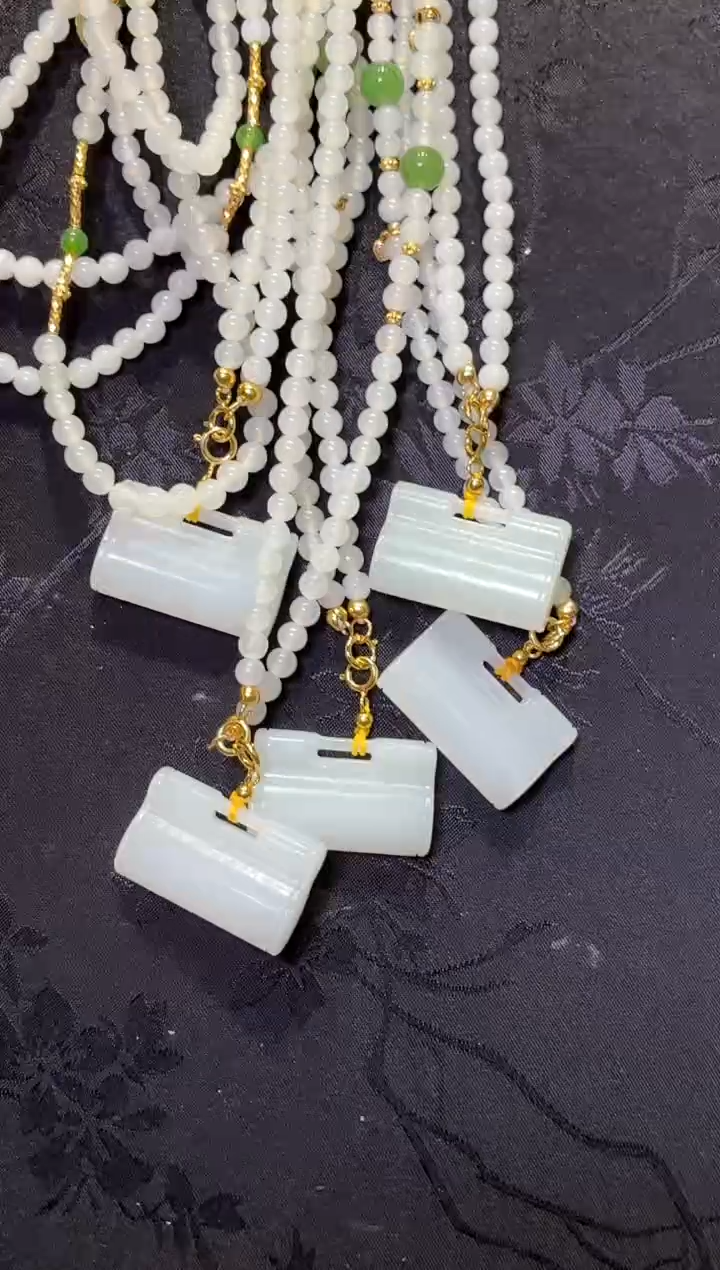 颈饰银S925镶嵌和田玉17【】多样性发一-不退不换