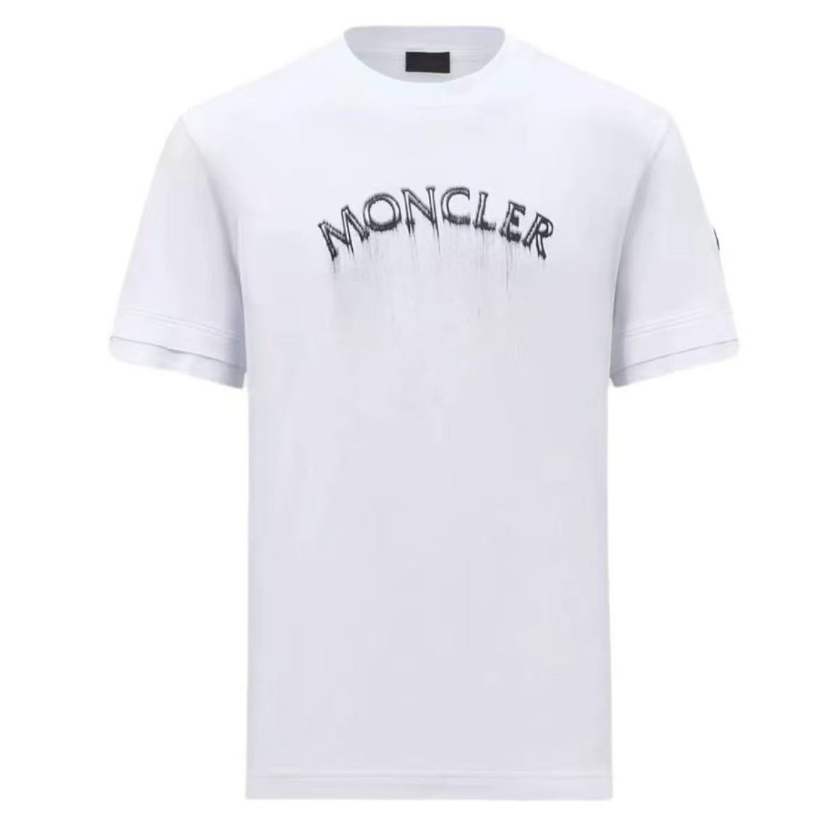 全新未使用 MONCLER M 25胸前泼墨同名字母男士短袖T恤 8C00002