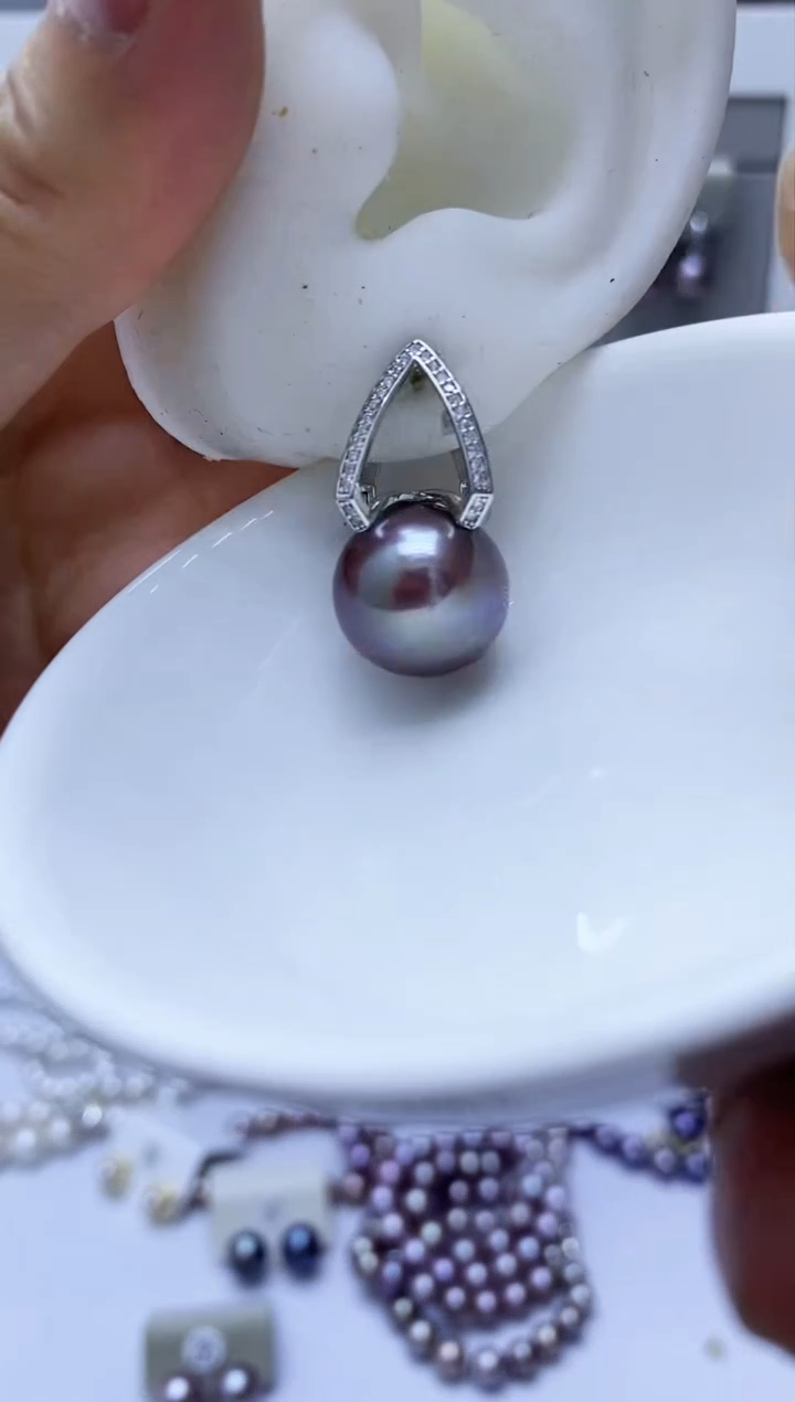 【闪购商品】淡水珍珠耳饰银S925镶嵌356