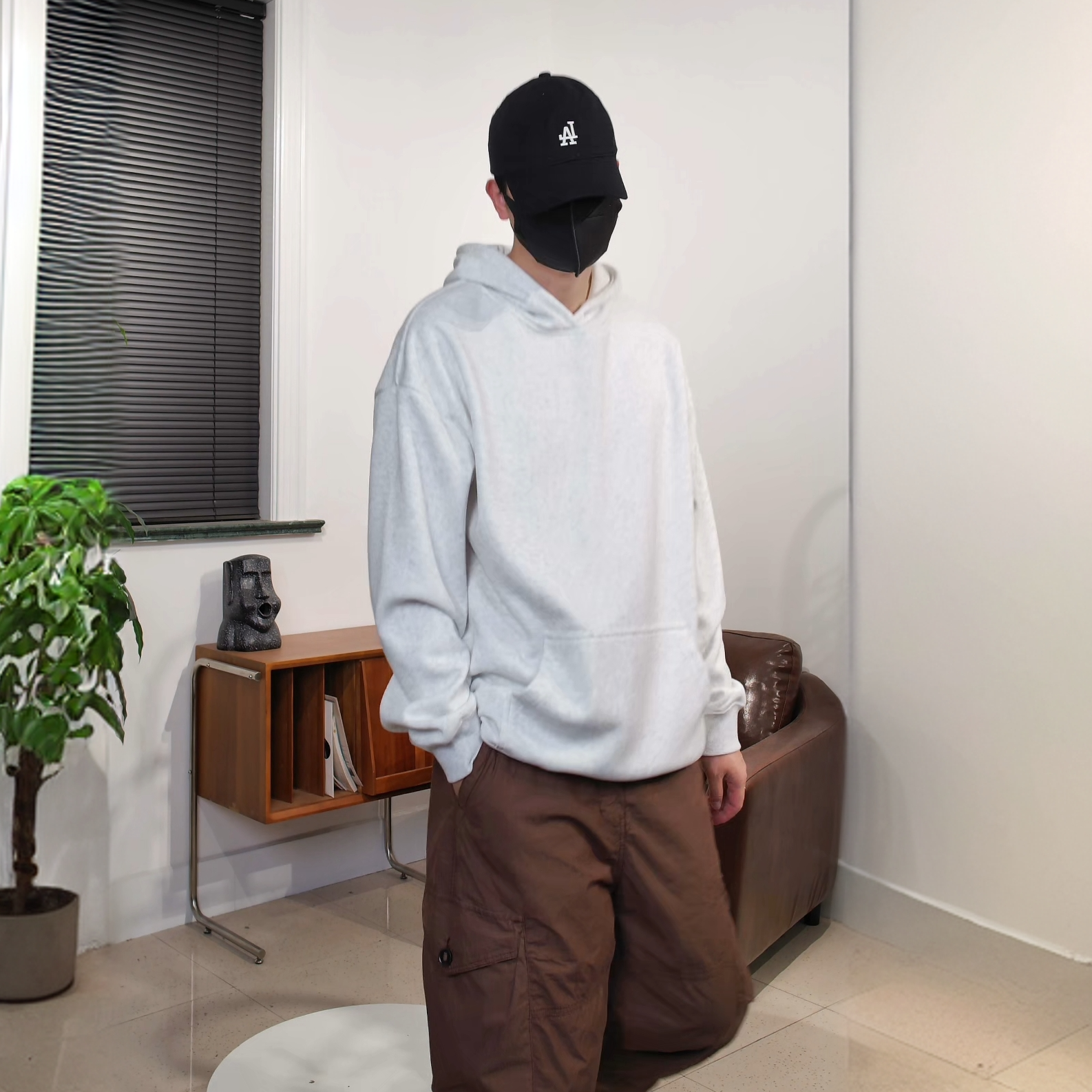 【自制】连帽纯色卫衣套头加绒保暖时尚男士卫衣加绒350克重