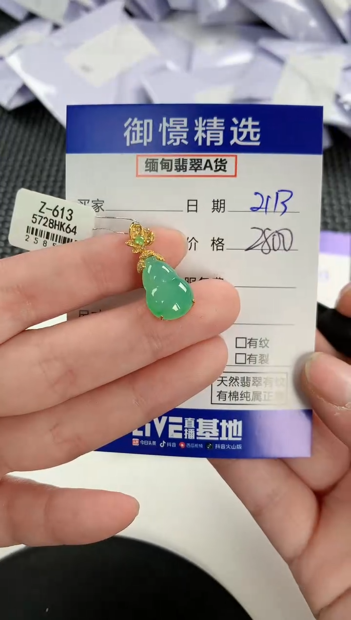 【闪购商品】翡翠颈饰18K金镶嵌59          
