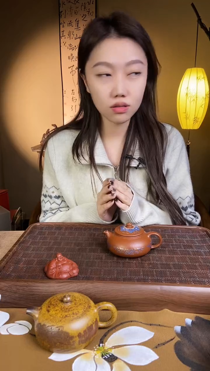 【闪购商品】紫砂茶壶珐琅彩繁花寒江 红降坡泥 强建红