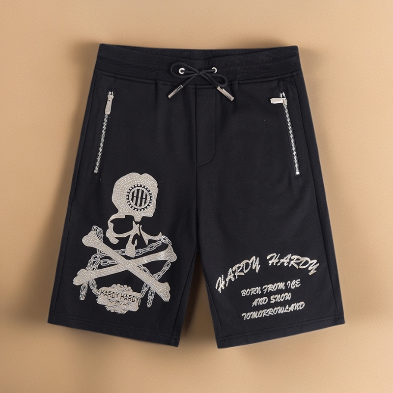 HD-2801  短裤男士轻奢时尚休闲夏季印花设计师重工(三库房）