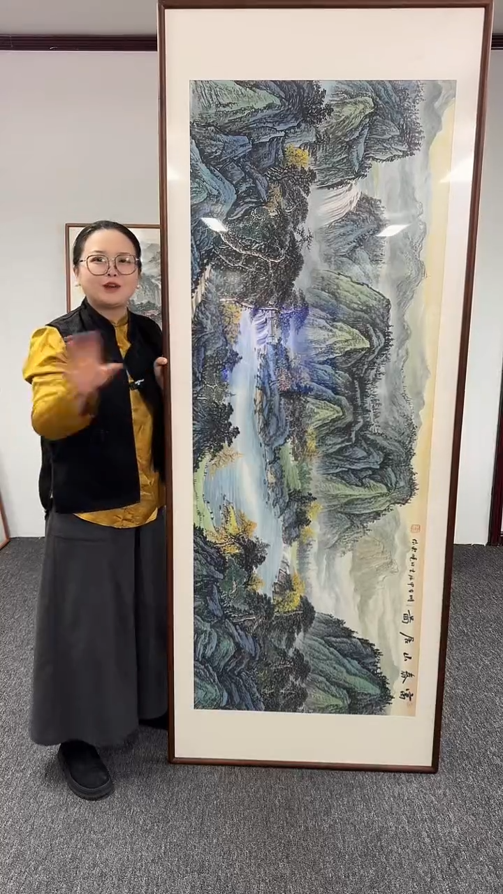 【闪购商品】国画富春山居图210*80张晓东绘画作品