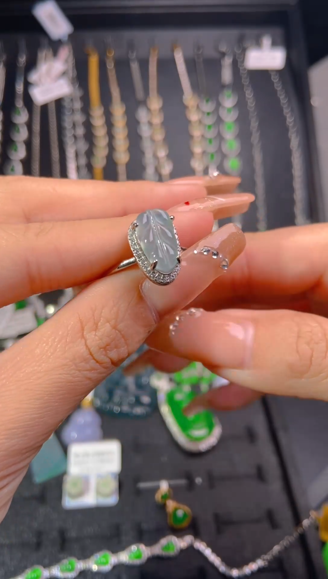 【闪购商品】翡翠戒指未镶嵌天然翡翠A货133