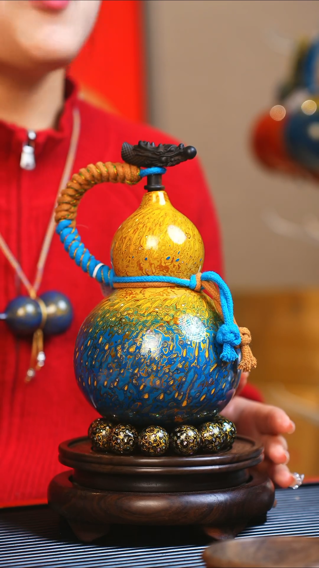 【闪购商品】JP093大师姐臻选非遗大漆酒葫芦