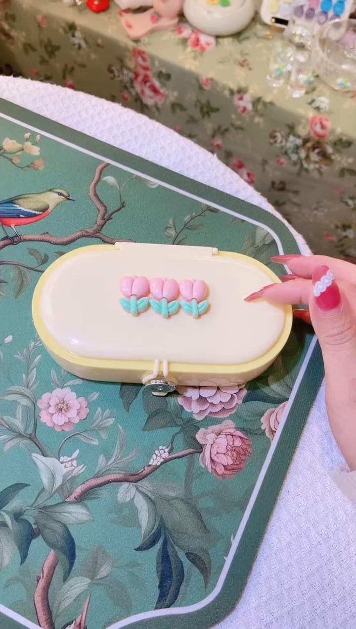 郁金香花针线盒——手工制作品质好！