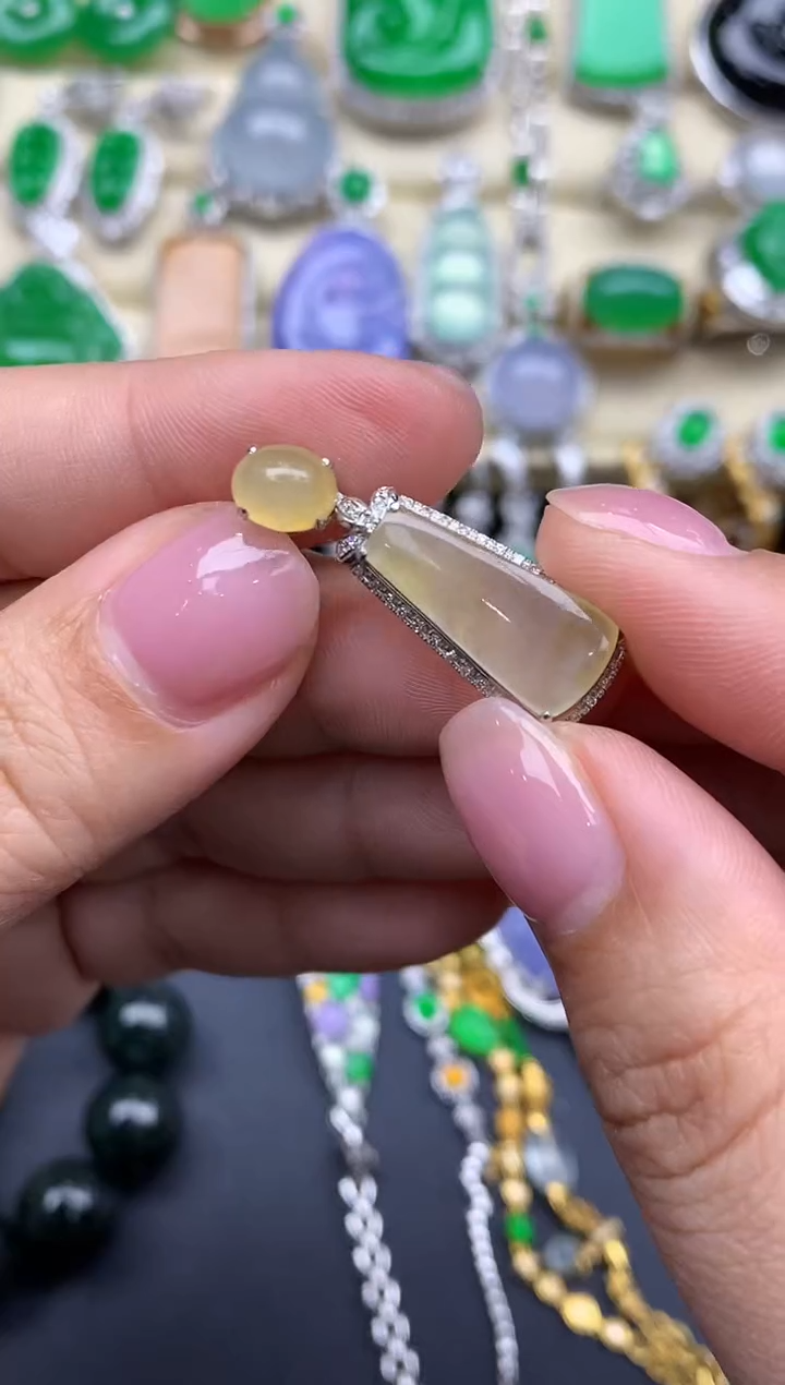 【闪购商品】翡翠颈饰18K金镶嵌405-中国好珍宝