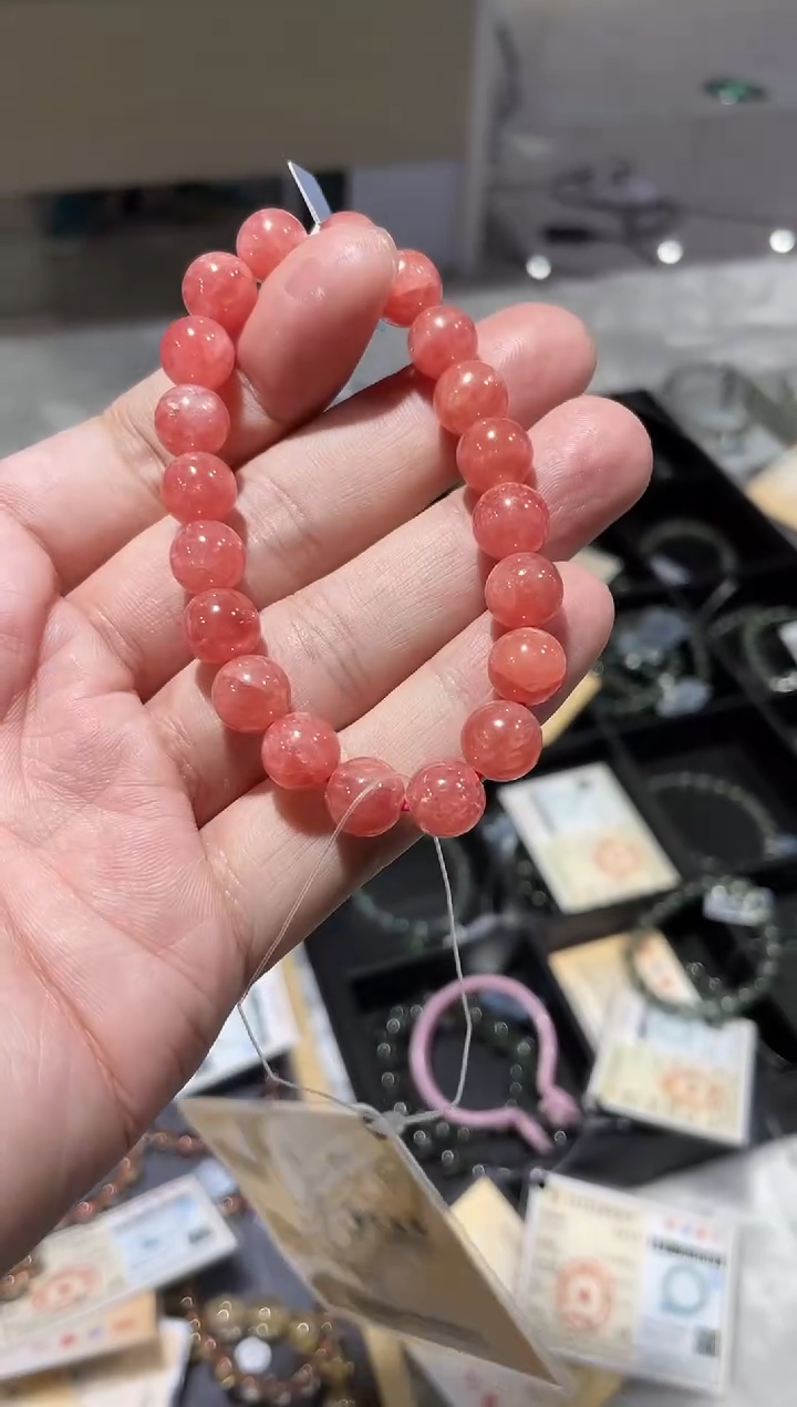 【闪购商品】菱锰矿（红纹石）手串未镶嵌手串